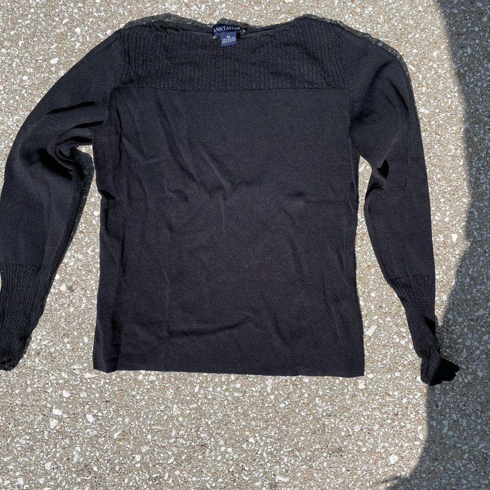 Black knit top